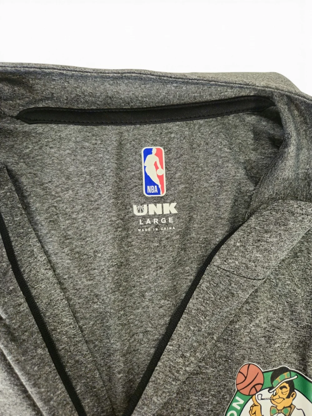 UNK NBA Boston Celtics 1/4 Zip Pullover Sweatshirt Gray Large Streetwear